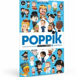 Outlet Boutiques de musées Poster pédagogique Personnages célèbres + 44 stickers - Poppik