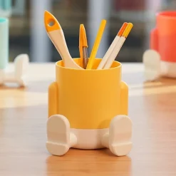 Boutiques de musées Accessoires De Bureau-Pot à crayons Mr.Sitty Jaune/Blanc - Balvi