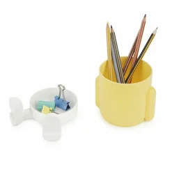 Boutiques de musées Accessoires De Bureau-Pot à crayons Mr.Sitty Jaune/Blanc - Balvi