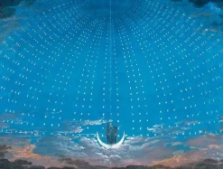 Boutiques de musées Panneaux Acryliques|Toiles Encadrées-Projet de décor de scène : La Flûte enchantée (1er acte), la voûte etoilée de la reine de la nuit (panneaux acryliques)