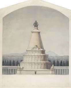 Boutiques de musées Panneaux Aluminium|Toiles Encadrées-Projet de monument funéraire commémoratif de la défense de Paris : partie centrale du monument (panneaux aluminium)