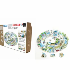 Best Boutiques de musées Puzzle Jeu de l'oie en bois 34 pièces Paris escapade - Puzzle Michèle Wilson