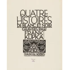 Boutiques de musées Quatre histoires de blanc et noir gravées par Frank Kupka