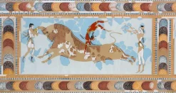 Boutiques de musées Panneaux Aluminium|Toiles Encadrées-Reproduction de la fresque de l’Acrobate sur taureau Knossos (panneaux aluminium)