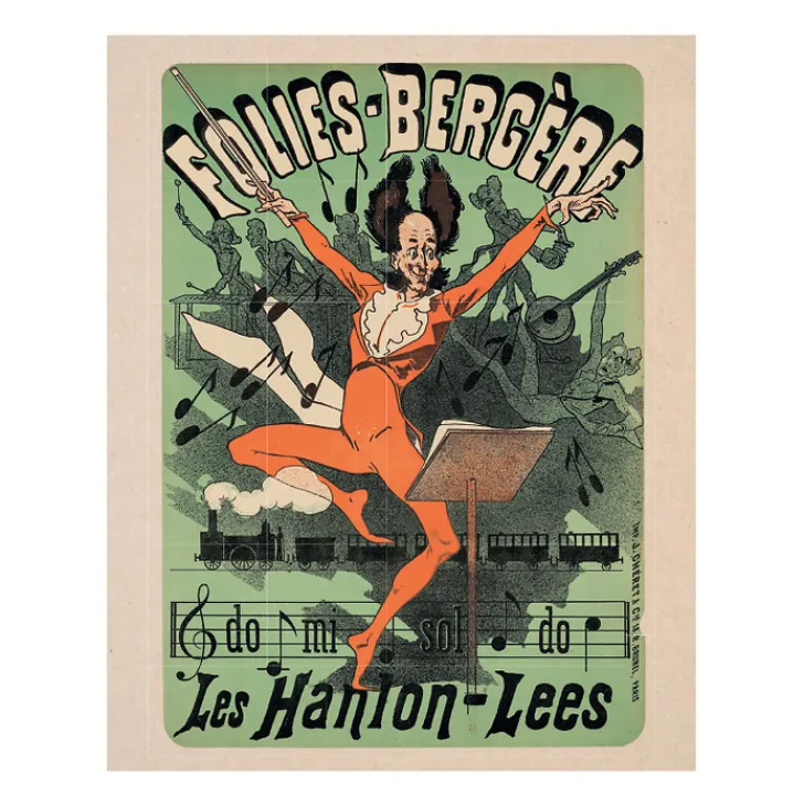 Boutiques de musées Affiches Et Reproductions-Reproduction Jules Chéret - Folies-Bergère. Les Hanlon-Lees - 24x30 cm