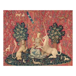Boutiques de musées Affiches Et Reproductions-Reproduction La Dame à la Licorne : La vue, vers 1500 - 24x30cm