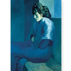 Boutiques de musées Affiches Et Reproductions-Reproduction Pablo Picasso - Femme assise au fichu