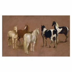 Boutiques de musées Affiches Et Reproductions-Reproduction sous Marie-Louise Adam-François Van der Meulen - Étude de cinq chevaux, vers 1670-1680