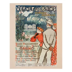 Boutiques de musées Affiches Et Reproductions-Reproduction Théophile-Alexandre Steinlen - Vernet-Les-Bains, 1896 - 24x30 cm