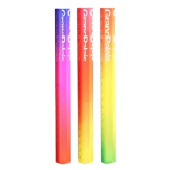 Boutiques de musées Accessoires De Bureau-Règle cubique 20CM Orange/vert Logo Grand Palais