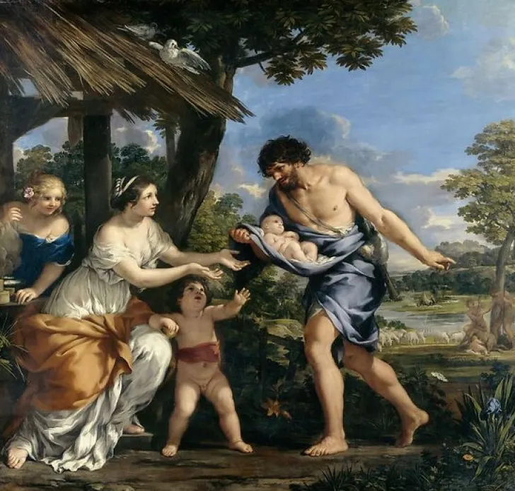 Boutiques de musées Panneaux Aluminium|Toiles Sur Châssis-Romulus et Rémus recueillis par Faustulus (panneaux aluminium)