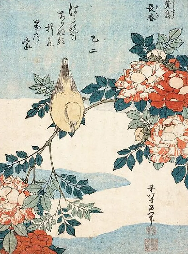 Boutiques de musées Toiles Sans Cadre|Toiles Encadrées-Rossignol et rosier (toiles sans cadre)