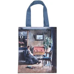 Online Boutiques de musées Sac Harriet Backer - Intérieur bleu