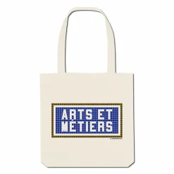 Sale Boutiques de musées Sac Imprimé Arts et Métiers - Écru
