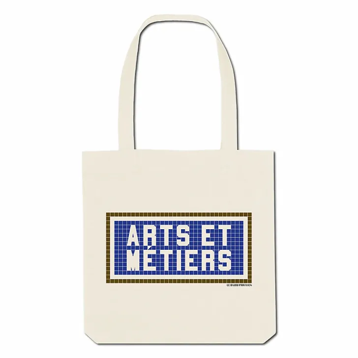 Sale Boutiques de musées Sac Imprimé Arts et Métiers - Écru
