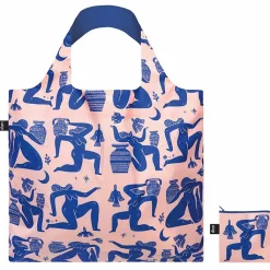 Boutiques de musées Sacs, Tote Bags-Sac Mark Conlan - Grèce Antique Bleu et rose recyclé - 50 x 42cm - Loqi