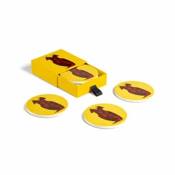 Boutiques de musées Design|Art De La Table-Set 4 Dessous de verre en céramique Hibook - Gangzaï