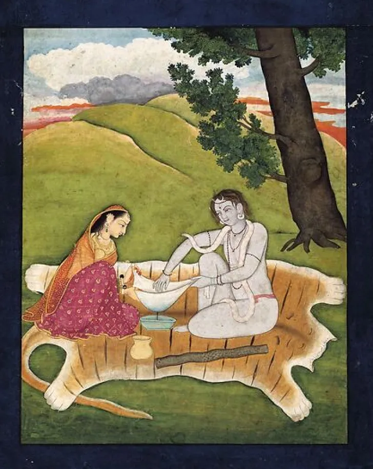 Hot Boutiques de musées Shiva et Parvati préparant le bhang (affiches d'art)