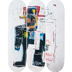 Hot Boutiques de musées Skateboards Triptyque Basquiat Irony of a Negro Policeman - The Skateroom