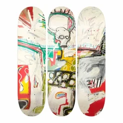 Boutiques de musées Art De La Maison-Skateboards Triptyque Jean-Michel Basquiat - Untitled (Rotterdam), 1982 - The Skateroom