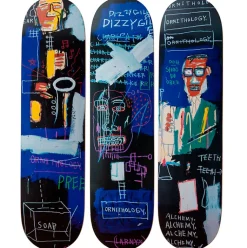 Online Boutiques de musées Skateboards triptyque Jean-Michel Basquiat Horn Players - The Skateroom