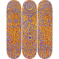 Boutiques de musées Design|Art De La Maison-Skateboards triptyque Keith Haring Untitled 1984 - The Skateroom