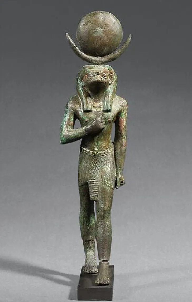 Hot Boutiques de musées Statuette du dieu-lune à tête de faucon Khonsou (panneaux acryliques)