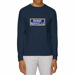 Hot Boutiques de musées Sweat brodé Bonne Nouvelle - Marine