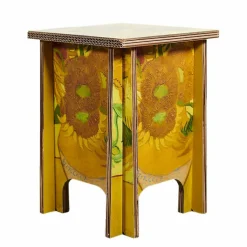 New Boutiques de musées Tabouret pliable en carton Vincent van Gogh - Tournesols - Unfold x Van Gogh Museum Amsterdam®