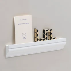 Outlet Boutiques de musées Étagère Haussman Hêtre massif - Blanc Mat - 40 x 7 cm - Déjà-vu
