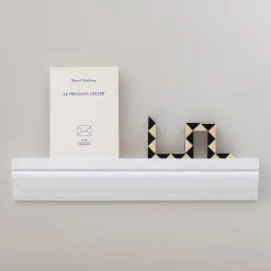 Outlet Boutiques de musées Étagère Haussman Hêtre massif - Blanc Mat - 40 x 7 cm - Déjà-vu