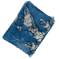 Boutiques de musées Foulards, Étoles, Châles-Étole Hokusai - Cerisier et bouvreuil - 160 x 32 cm