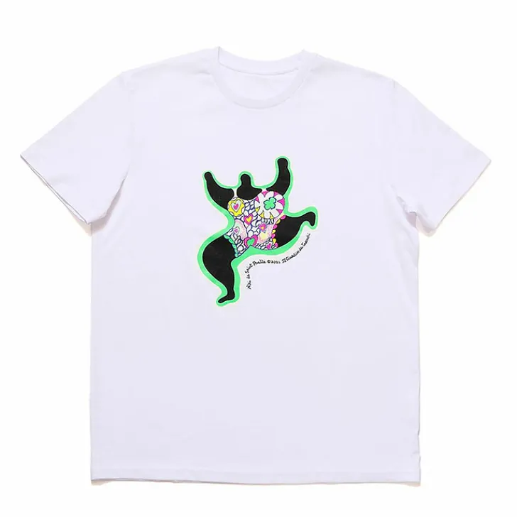 Boutiques de musées T-Shirts Et Sweats-T-shirt blanc Unisex Leaping Nana - Niki de Saint Phalle