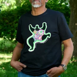 Boutiques de musées T-shirt noir Unisex Leaping Nana - Niki de Saint Phalle