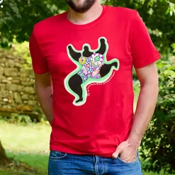 Boutiques de musées T-Shirts Et Sweats-T-shirt rouge Unisex Leaping Nana - Niki de Saint Phalle