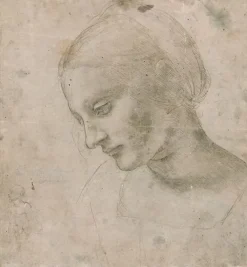 Boutiques de musées Toiles Sur Châssis|Affiches D'Art Encadrées-Tête de femme et croquis d'homme (toiles sur châssis)