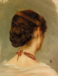 Boutiques de musées Panneaux Acryliques|Toiles Sur Châssis-Tête de femme vue de dos (panneaux acryliques)