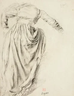 Discount Boutiques de musées Étude de draperie d'une femme de dos, montant dans un char, étude pour Sémiramis construisant Babylone (panneaux aluminium)