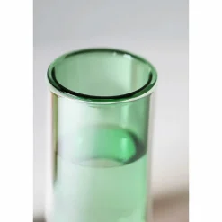 New Boutiques de musées Vase en forme de tube Vert 16 cm