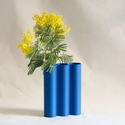 Boutiques de musées Design-Vase Álvaro 3 - Bleu mat - Warren & Laetitia