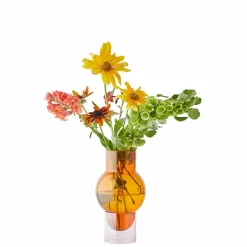 New Boutiques de musées Vase tube Bulle - Ambre