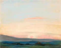 Outlet Boutiques de musées Vaste plaine sous un grand ciel, au soleil couchant (affiches d'art encadrées)