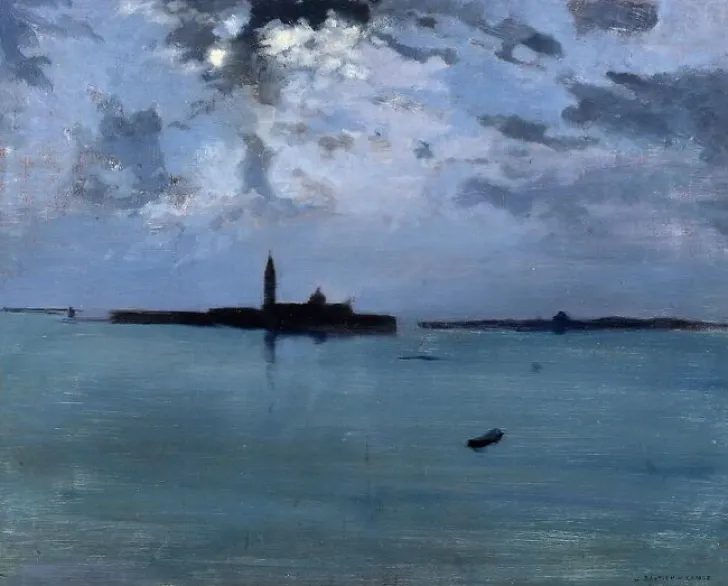 Boutiques de musées Panneaux Aluminium|Panneaux Acryliques-Venise : la nuit sur la lagune (panneaux aluminium)