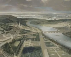 Boutiques de musées Panneaux Acryliques|Affiches D'Art Encadrées-Vue cavalière du château, jardins bas et de la ville de Saint-Cloud (panneaux acryliques)