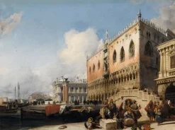 Hot Boutiques de musées Vue de Venise, le quai des esclavons et le palais des Doges (panneaux aluminium)